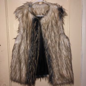 Faux fur vest